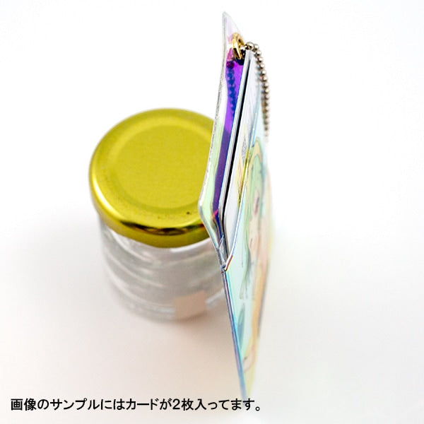 PVCパスケース（縦型）　オーロラ・ラメ生地（ボールチェーンオプション追加可能）