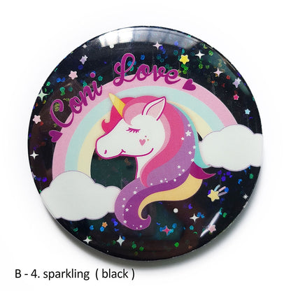 きらきら★缶バッジ・缶ミラー（白印刷）　５８ｍｍ