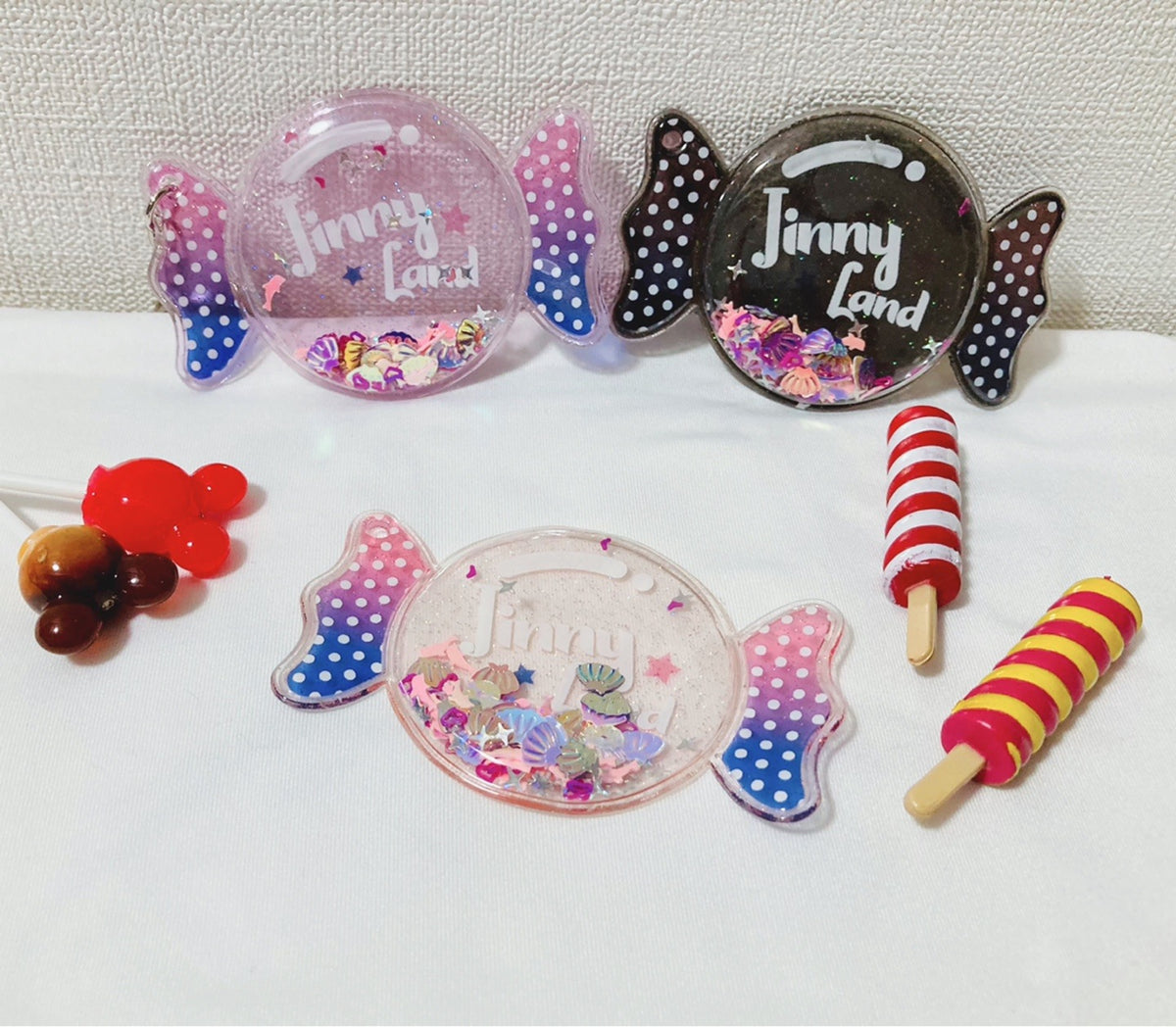 キャンディーキーホルダー（グリッター入り）