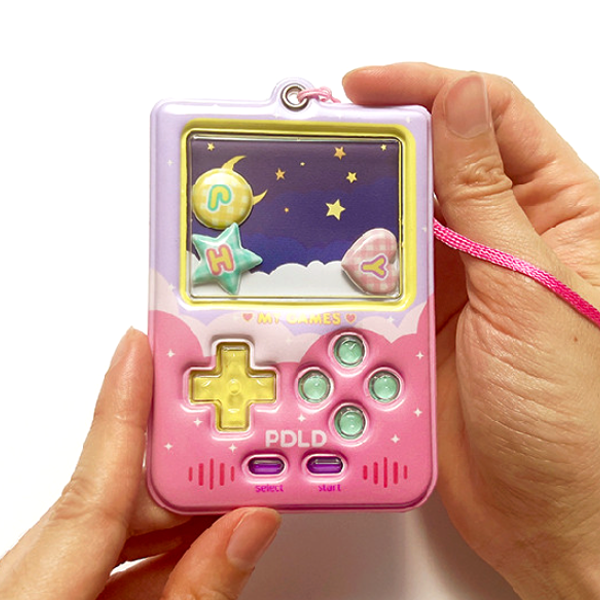 携帯ゲーム機型のフォトホルダー(ストラップセット)