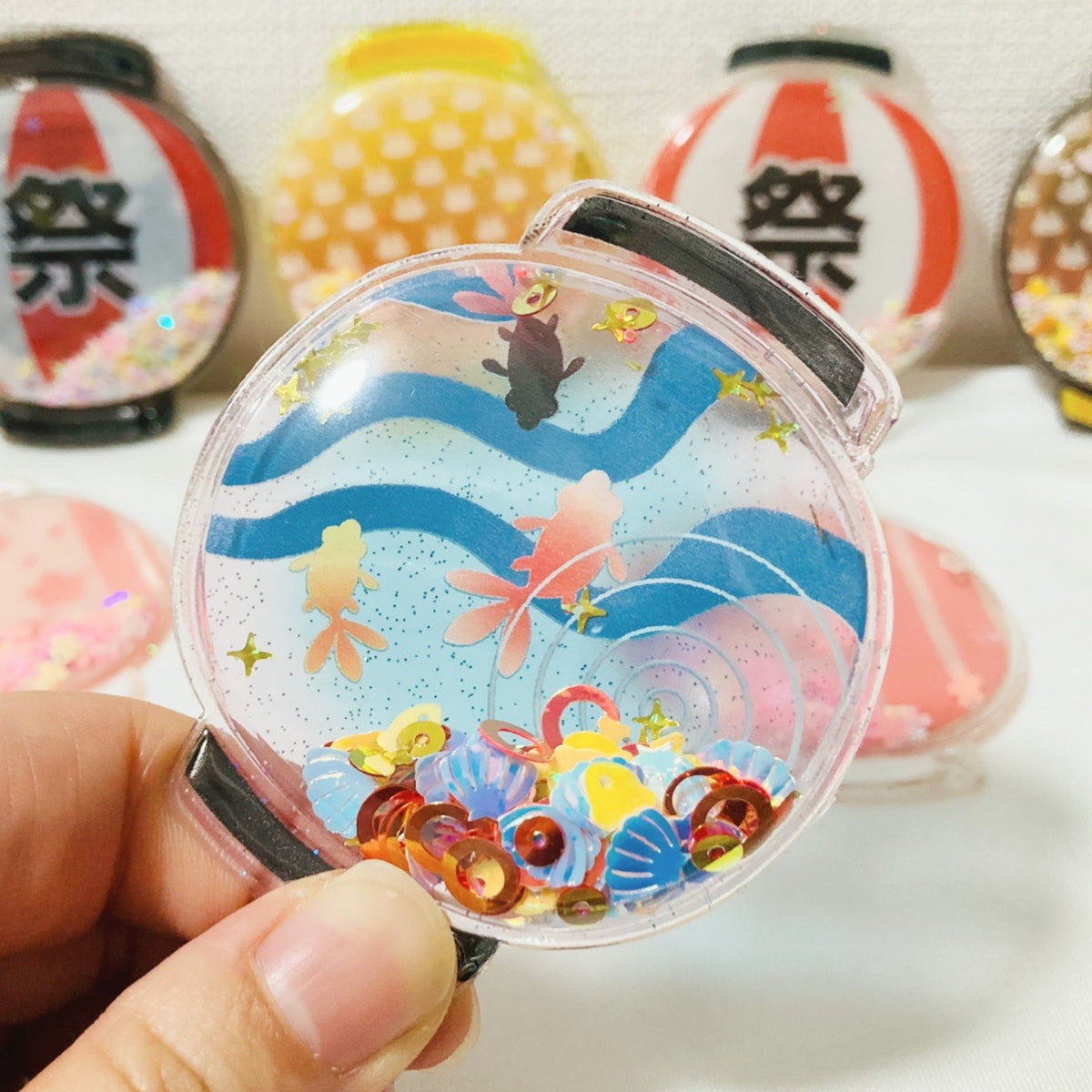 提灯キーホルダー（グリッター入り）