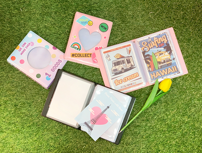 ハガキコレクトアルバム（窓付き、全面印刷、ハードカバー、ハガキ・KG判サイズ最大40枚収納）