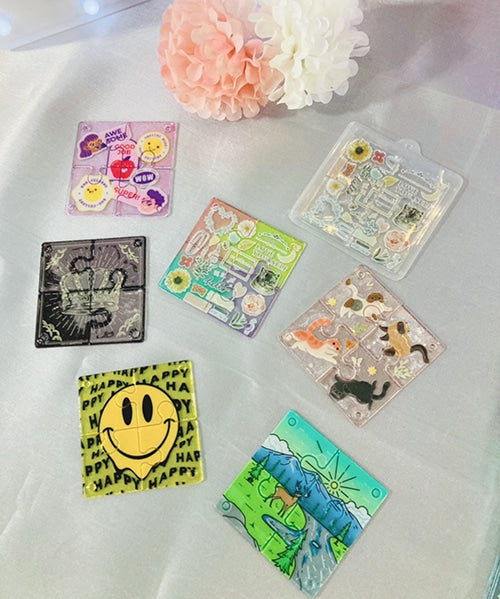 jellyパズルチャーム（ラメ生地、カバー&ボールチェーン付き）