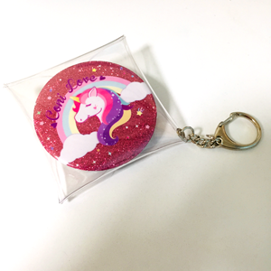 きらきら★缶バッジ・缶ミラー（白印刷）　75ｍｍ