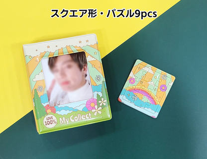 ワイドポケットコレクトアルバム（窓付き、パズルオプション追加可能、全面印刷、ハードカバー、最大40枚収納）