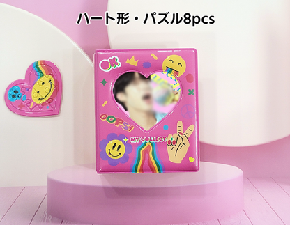 ワイドポケットコレクトアルバム（窓付き、パズルオプション追加可能、全面印刷、ハードカバー、最大40枚収納）