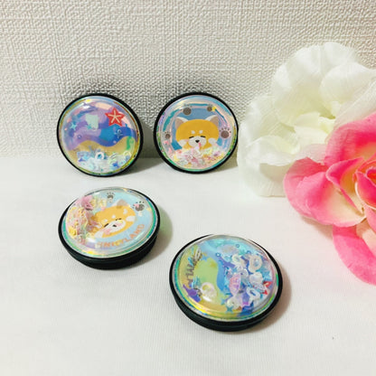 グリッター入りスマホホルダー＆スタンド (通常グリッター入り(変更可能)・蓄光+オーロラ)